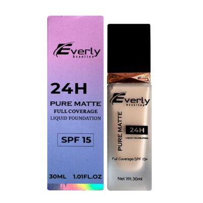 Everly 24h Pure Matte Full Coverage Liquid Foundation