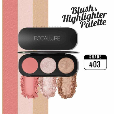 Focallure Blush & Highlighter Palette Shade 03