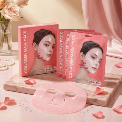 Tenzero Rose Peptide Collagen Mask Pack (30g x 3 Mask Sheets) – 90g